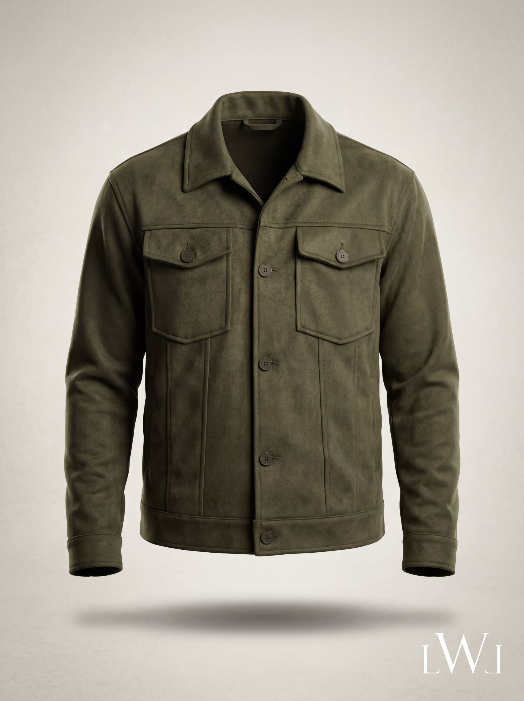 Suede Scuba Four-Pocket Regular Fit Men's Jacket