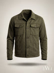 Suede Scuba Four-Pocket Regular Fit Men's Jacket