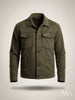 Suede Scuba Four-Pocket Regular Fit Men's Jacket