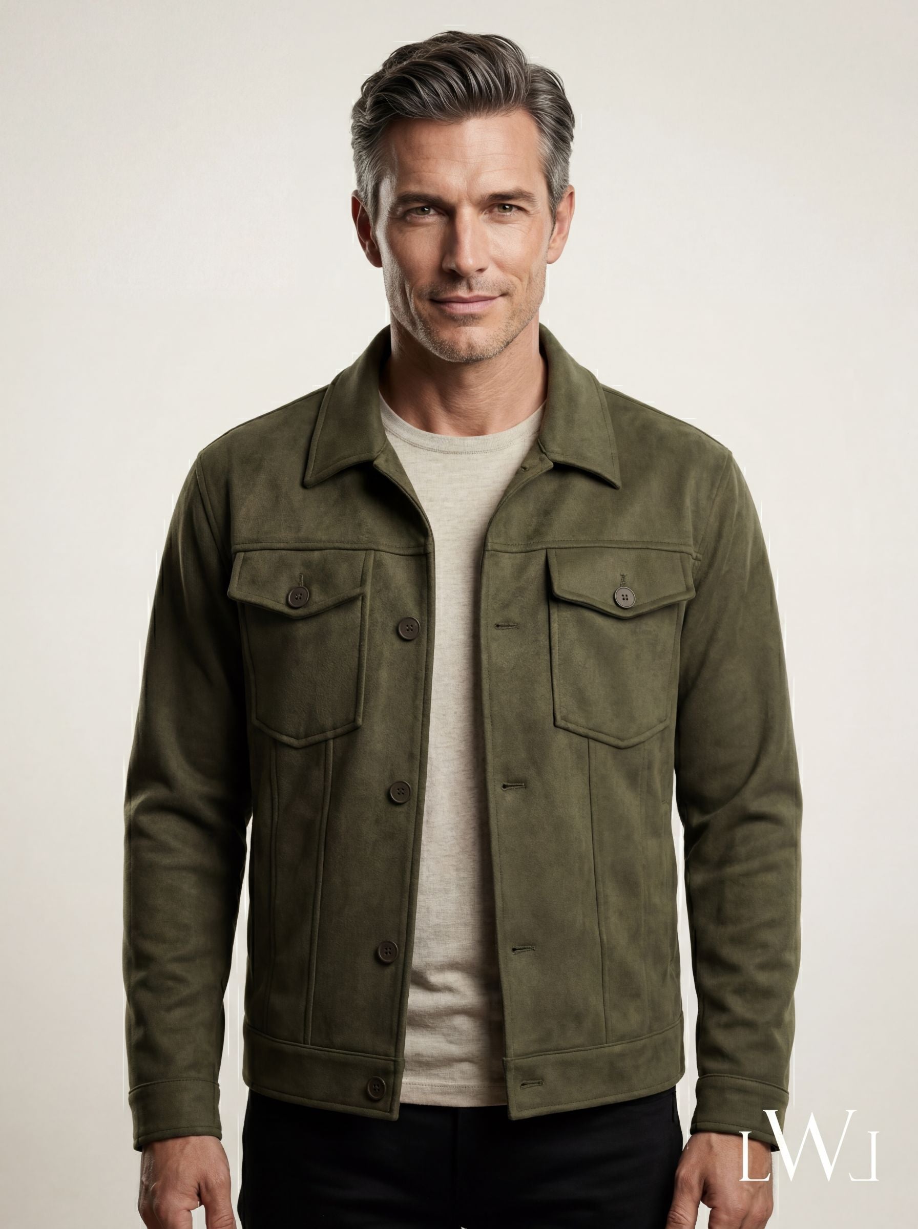 Suede Scuba Four-Pocket Regular Fit Men's Jacket