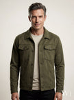 Suede Scuba Four-Pocket Regular Fit Men's Jacket