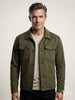 Suede Scuba Four-Pocket Regular Fit Men's Jacket