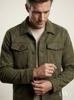 Suede Scuba Four-Pocket Regular Fit Men's Jacket