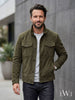 Suede Scuba Four-Pocket Regular Fit Men's Jacket