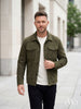 Suede Scuba Four-Pocket Regular Fit Men's Jacket
