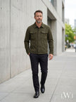 Suede Scuba Four-Pocket Regular Fit Men's Jacket