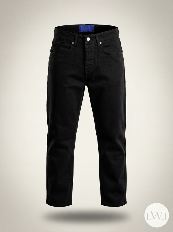 Slim Fit Denim Pantolon Siyah