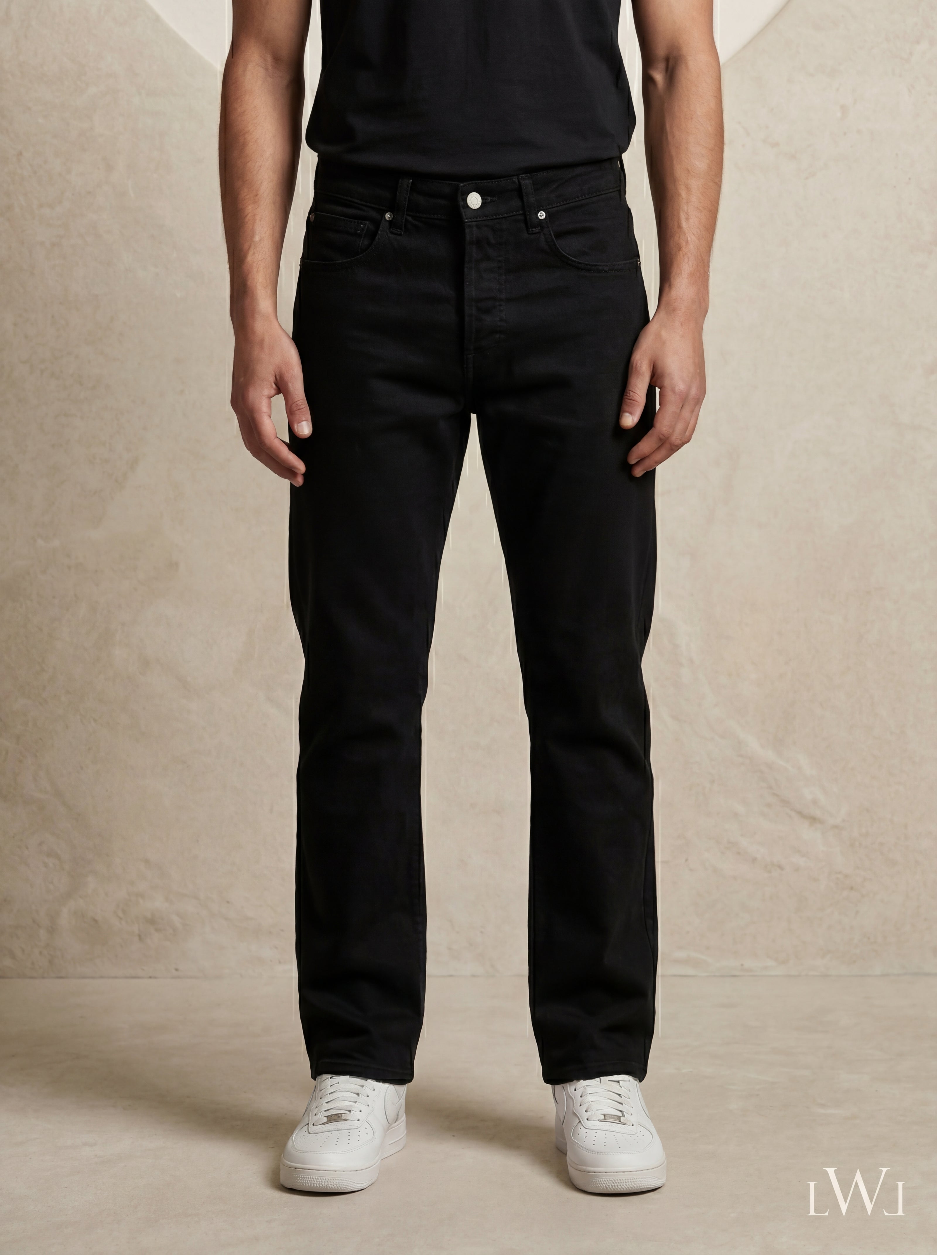 Slim Fit Denim Pantolon Siyah