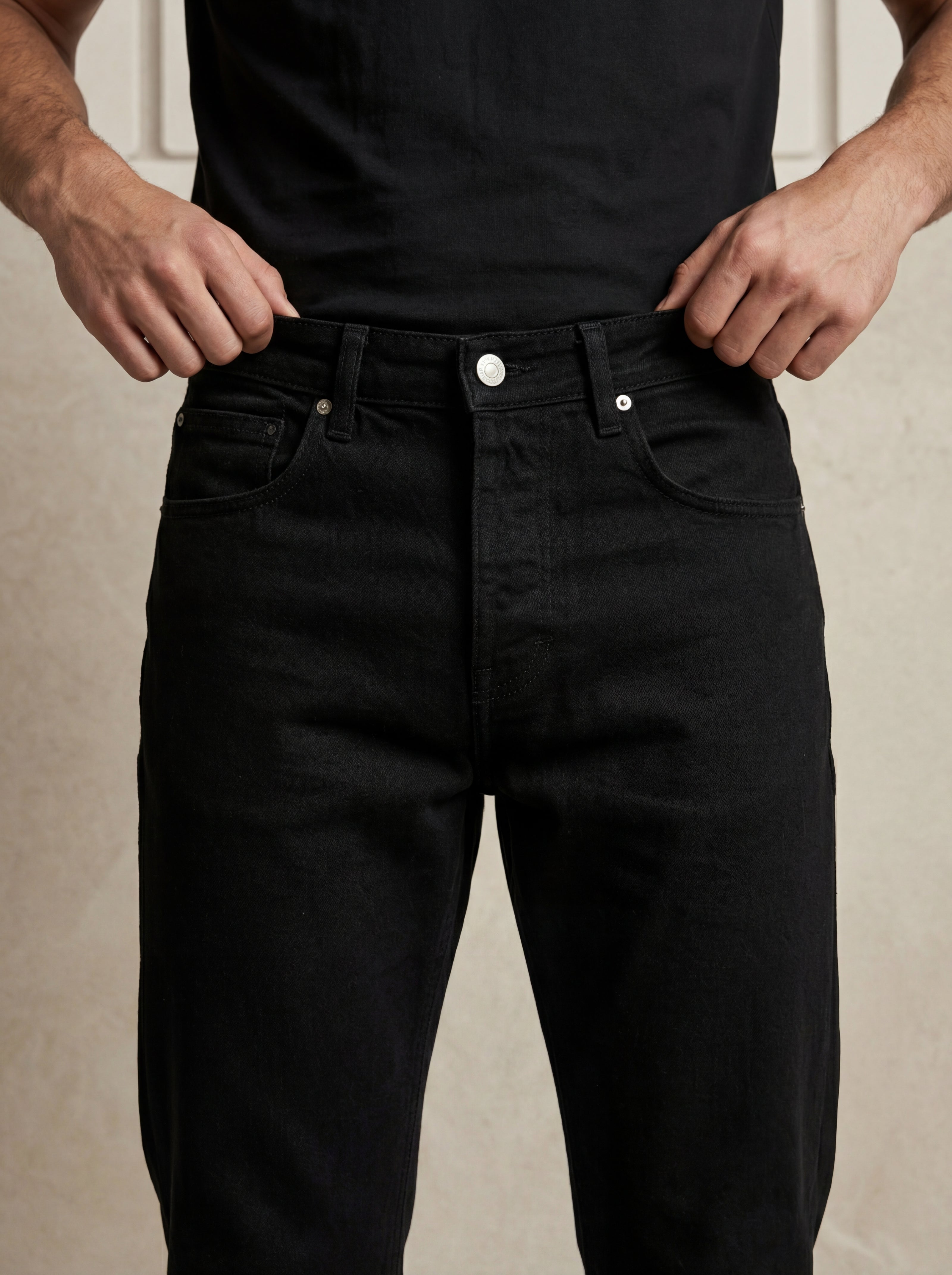 Slim Fit Denim Pantolon Siyah