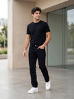 Slim Fit Denim Pantolon Siyah