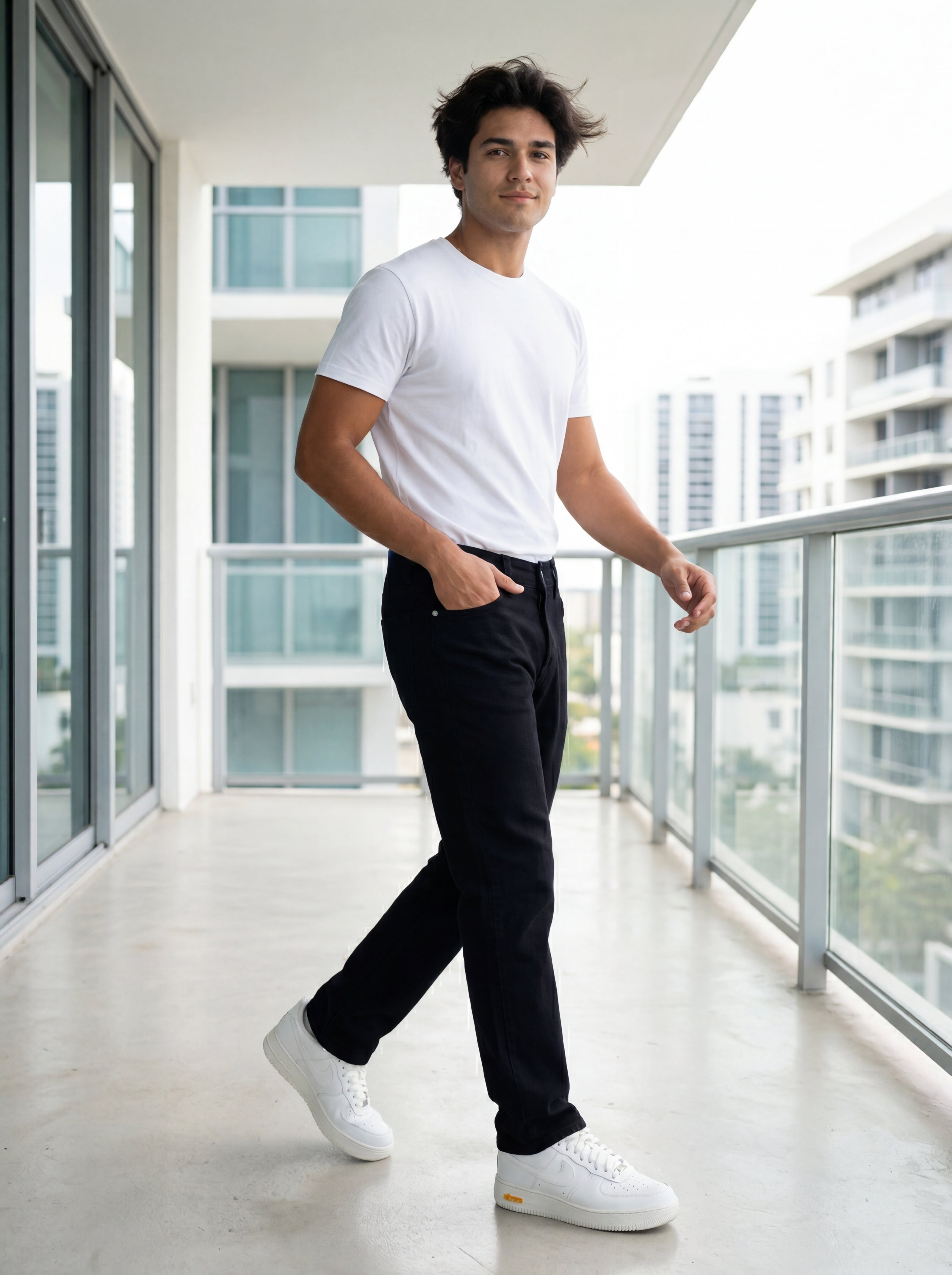 Slim Fit Denim Pantolon Siyah