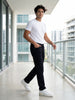 Slim Fit Denim Pantolon Siyah