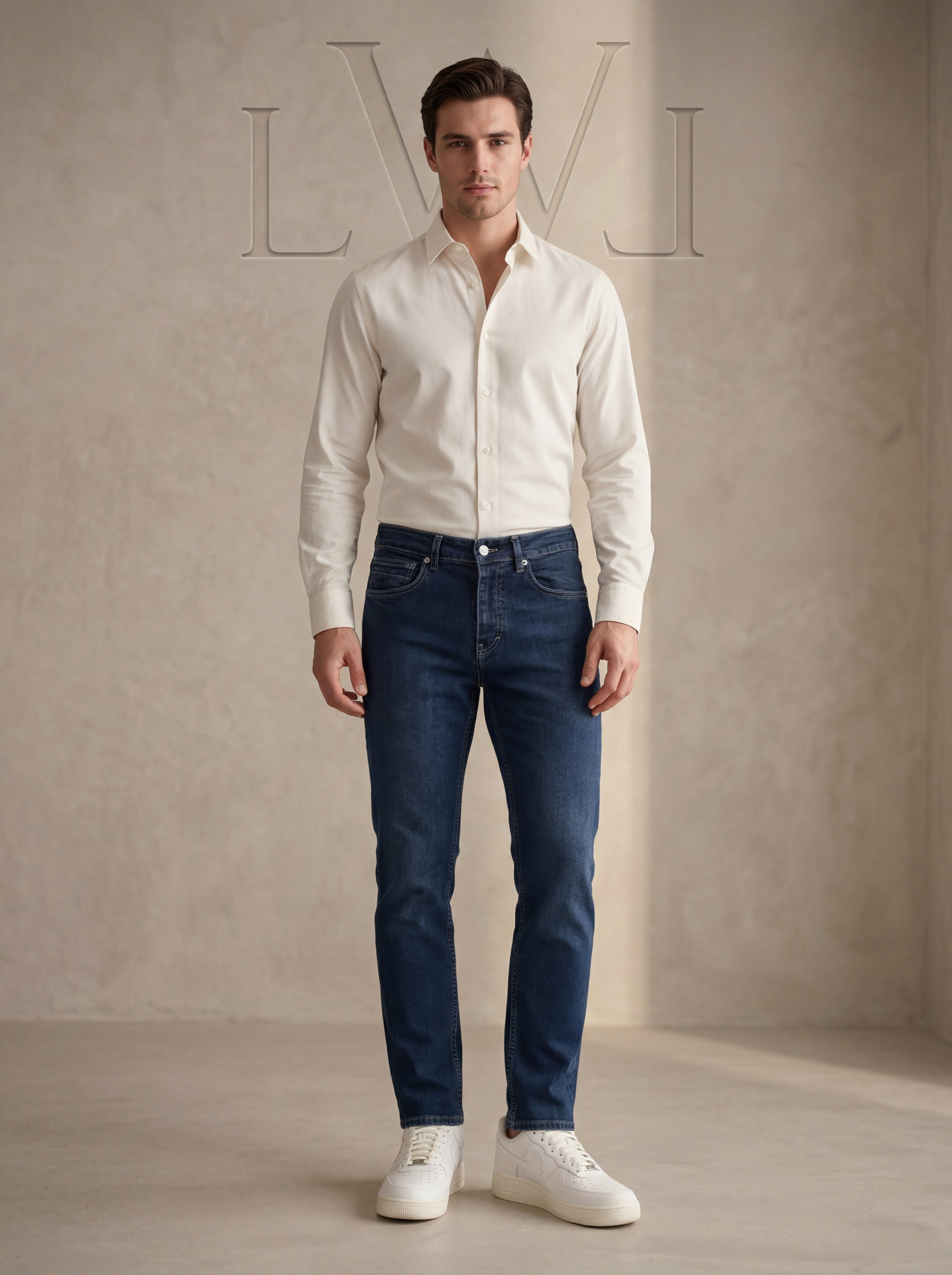 Slim Fit Denim Pantolon Mavi