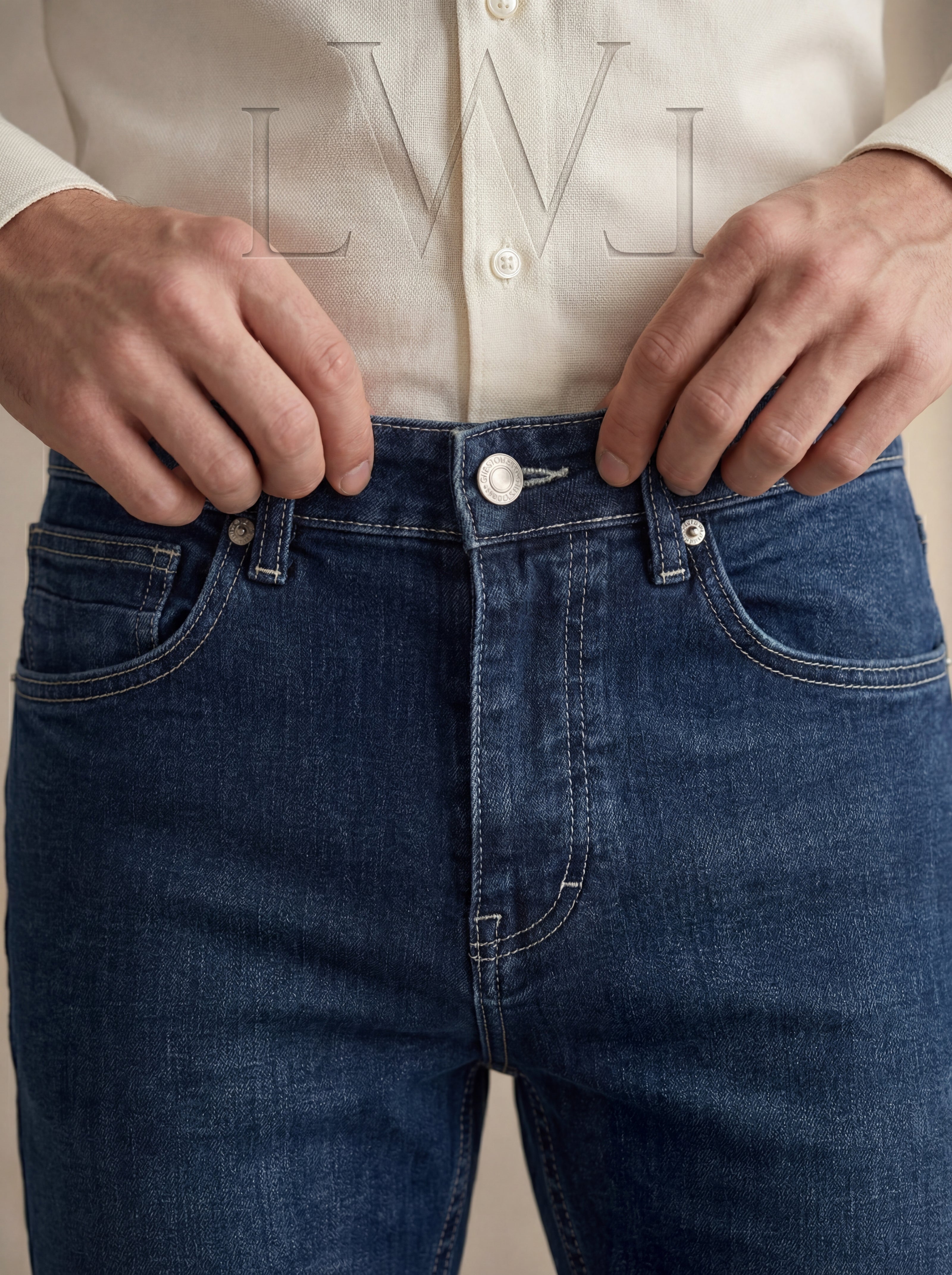 Slim Fit Denim Pantolon Mavi