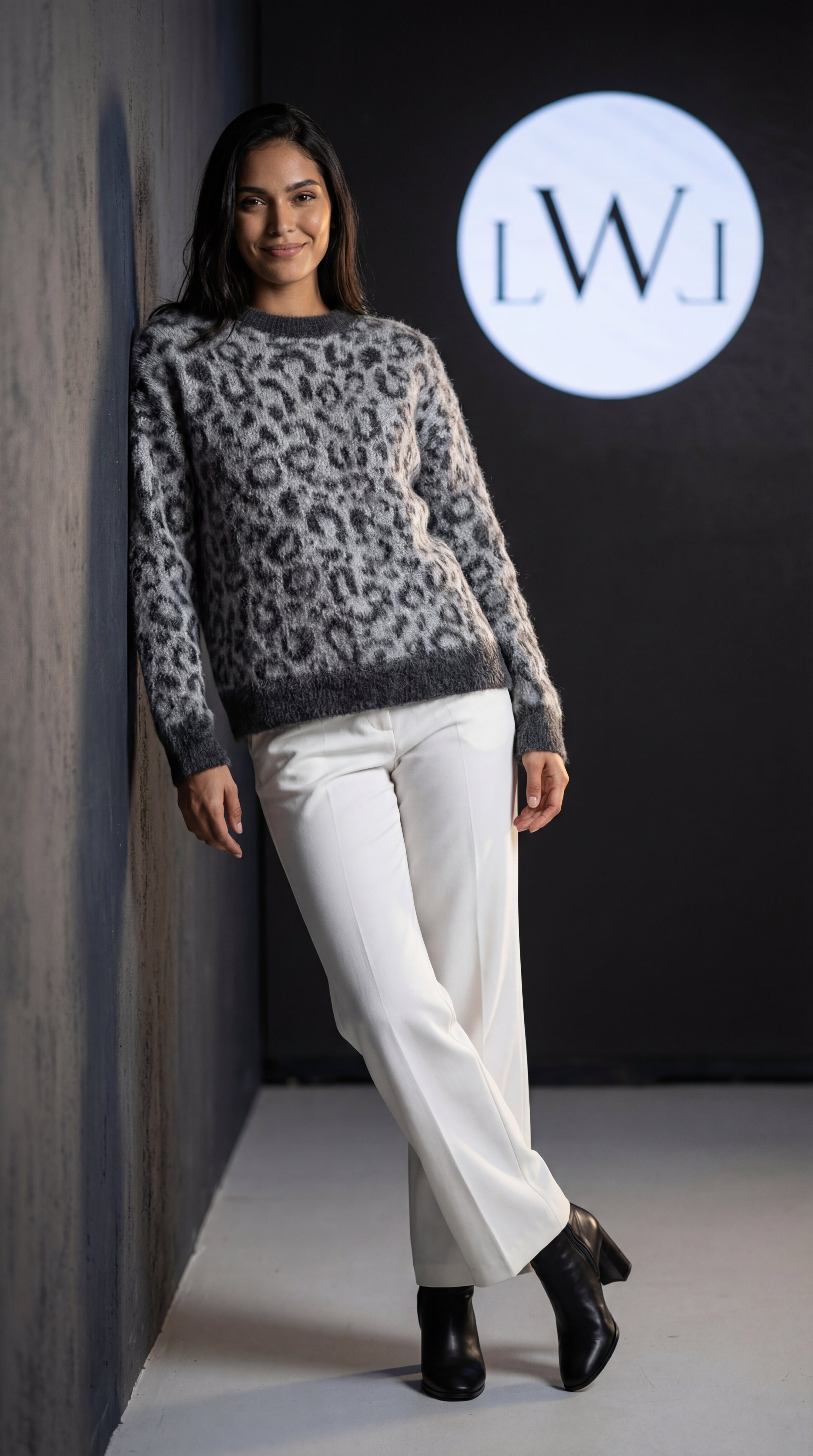 Leopar Desenli Oversize Kazak