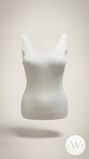 V Yaka Fitilli Triko Atlet/Body Beyaz
