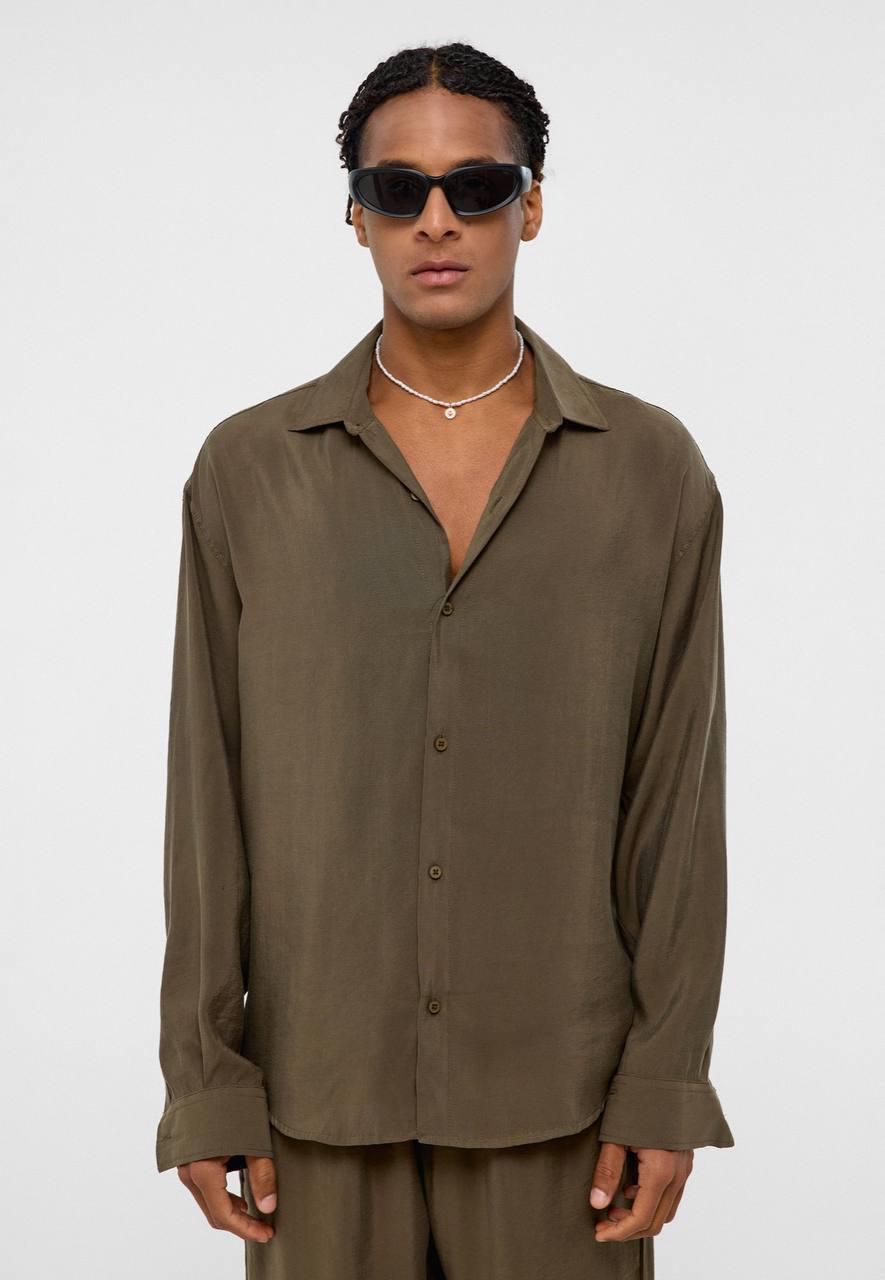 Basic Oversize Uzun Kollu Modal Gömlek