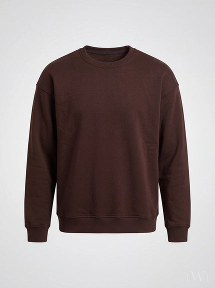 Erkek Bisiklet Yaka Şardonlu Sweatshirt - Pamuk Karışımlı Esnek Rahat Kesim