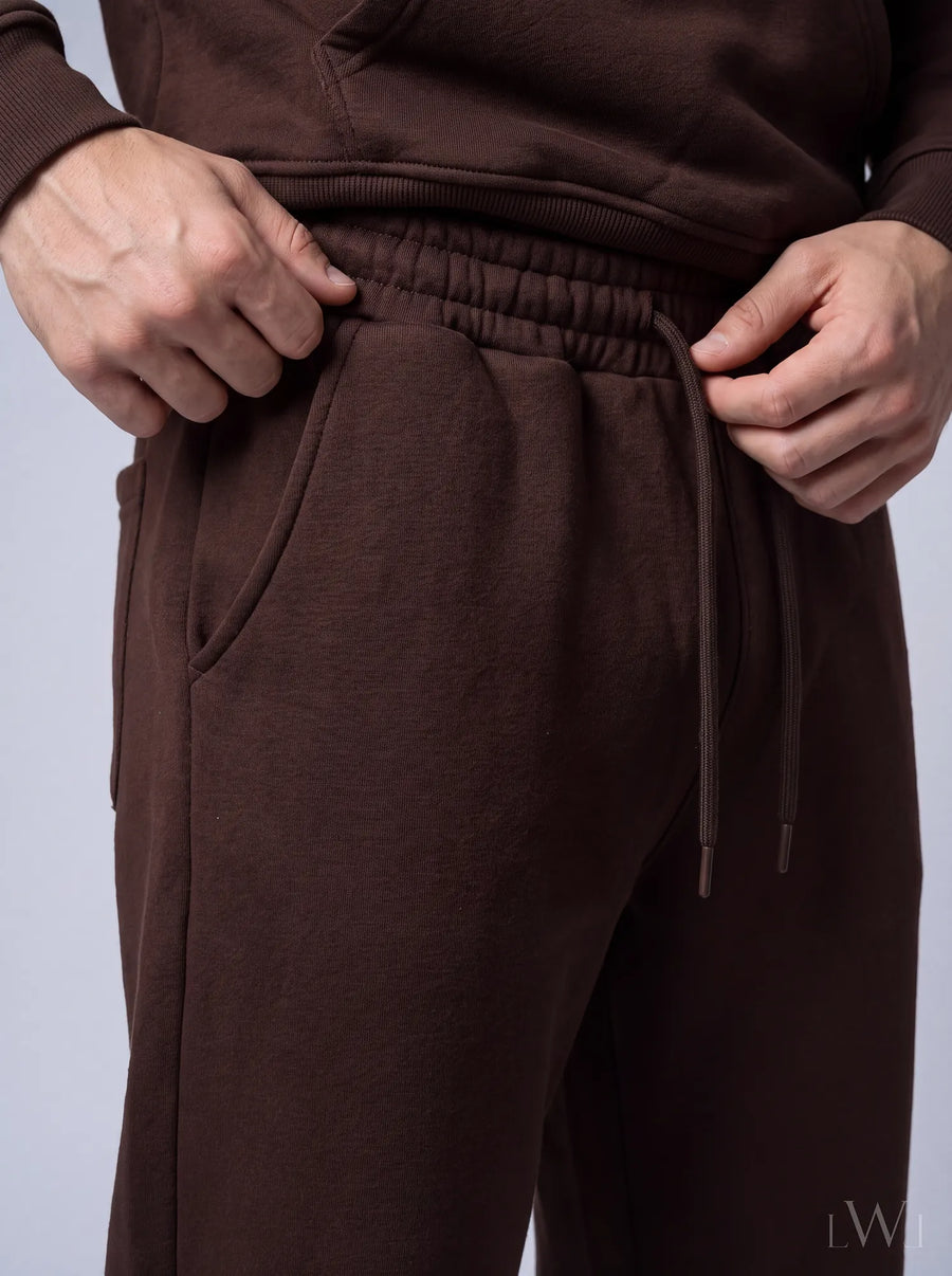 Erkek İçi Şardonlu Kışlık Hoodie Eşofman Takımı | Rahat Kesim