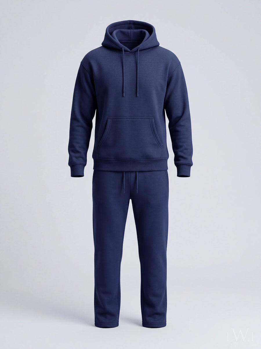 Erkek İçi Şardonlu Kışlık Hoodie Eşofman Takımı | Rahat Kesim