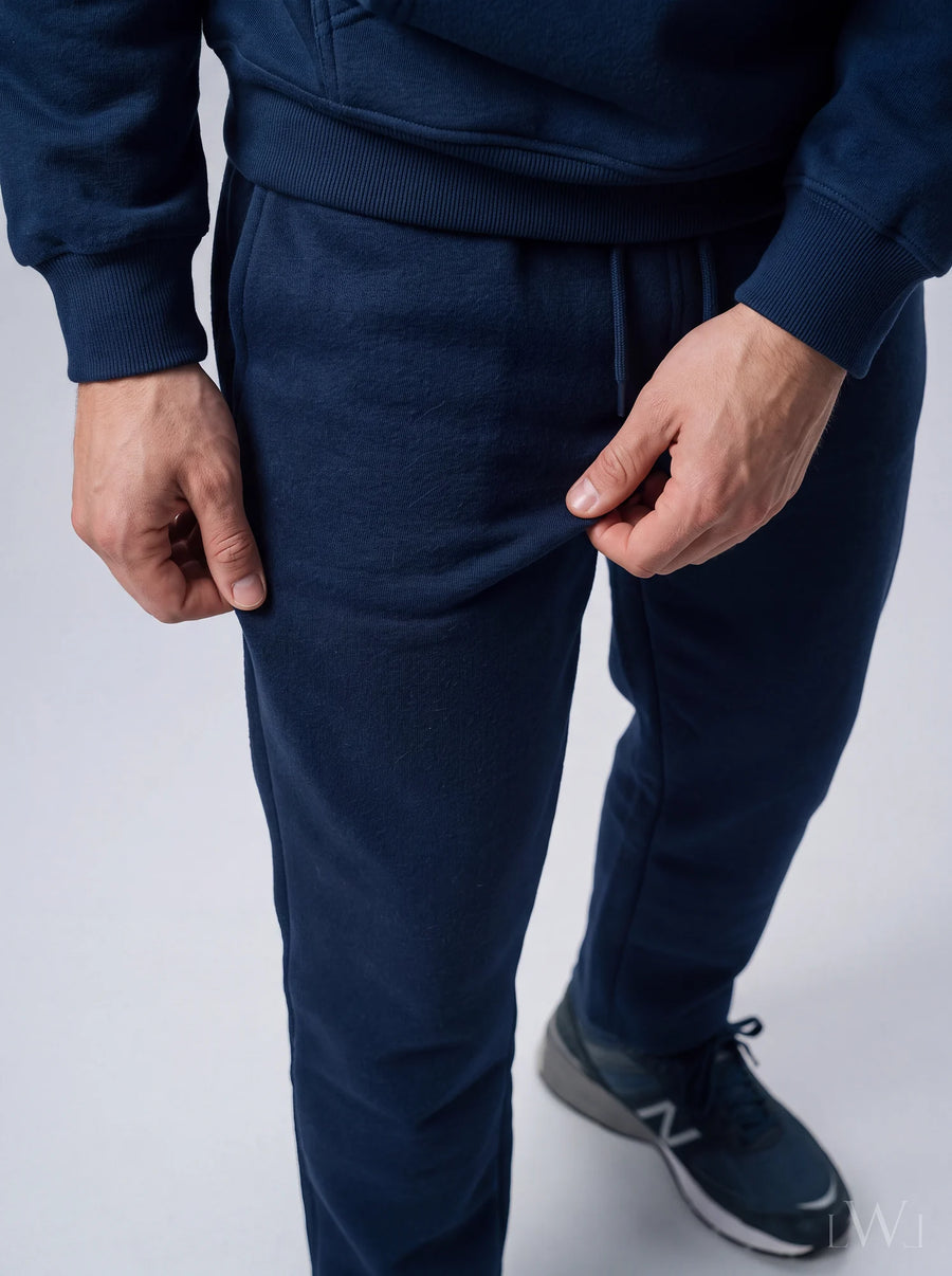 Erkek İçi Şardonlu Kışlık Hoodie Eşofman Takımı | Rahat Kesim