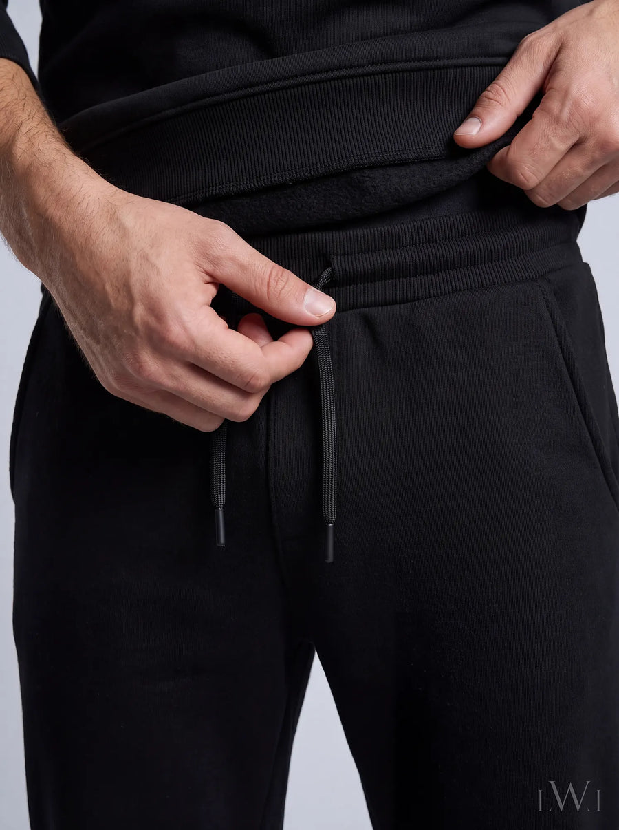 Erkek İçi Şardonlu Kışlık Hoodie Eşofman Takımı | Rahat Kesim