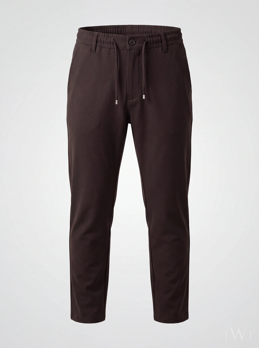 LWL Erkek Smart-Casual Jogger Pantolon - Esnek Slim Fit Kesim Acı Kahve - görsel 03