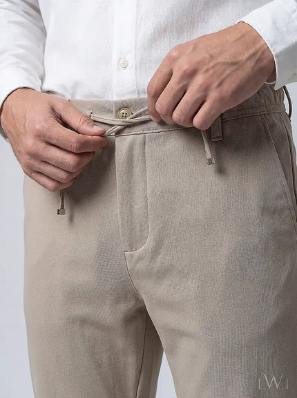 LWL Erkek Smart-Casual Jogger Pantolon - Esnek Slim Fit Kesim Bej - görsel 02