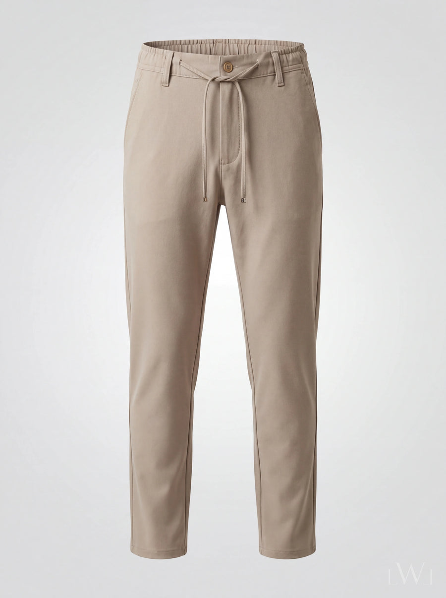 LWL Erkek Smart-Casual Jogger Pantolon - Esnek Slim Fit Kesim Bej - görsel 03
