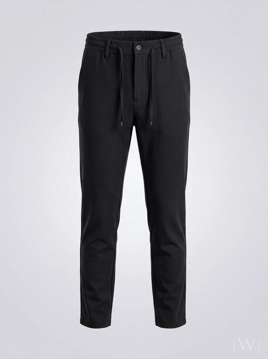 LWL Erkek Smart-Casual Jogger Pantolon - Esnek Slim Fit Kesim Siyah - görsel 03